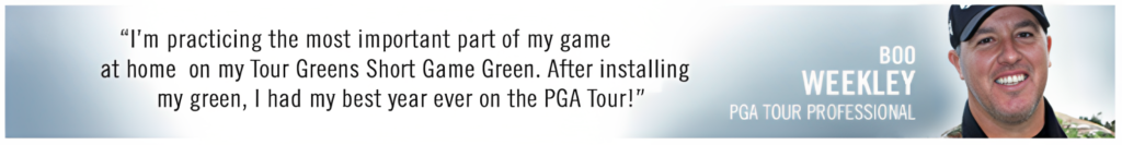 boo weekley loves his tour greens short game green