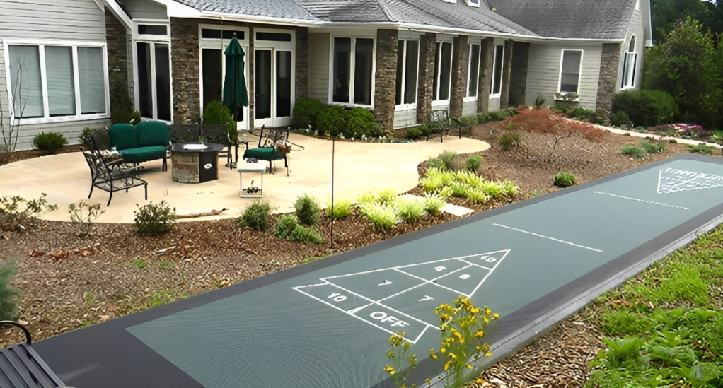 backyard shuffleboard court
