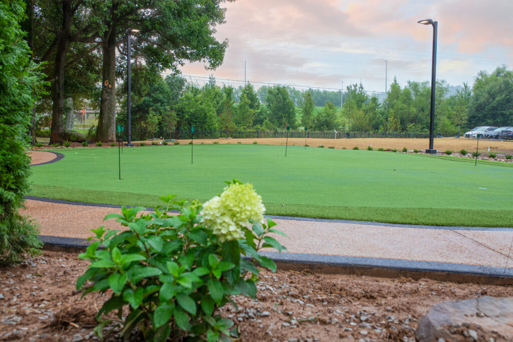 outdoor putting green in a park