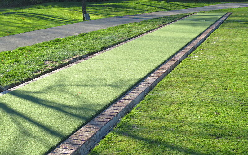 sun shining on a continuous tee line